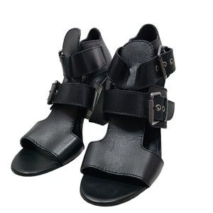 Modern Vintage Black Heeled Sandals Womens 40 US 10
